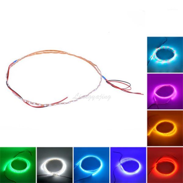 

2pcs 45cm drl strip light waterproof flexible car led eyebrow lamp motorcycle decoration strip interior atmosphere lights 12v1