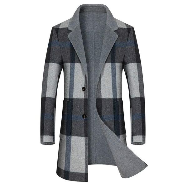 

men jacket 2020 new arrival autumn wool jackets men,men's smart causal plaid wool jackets 19a928 men coat, Black