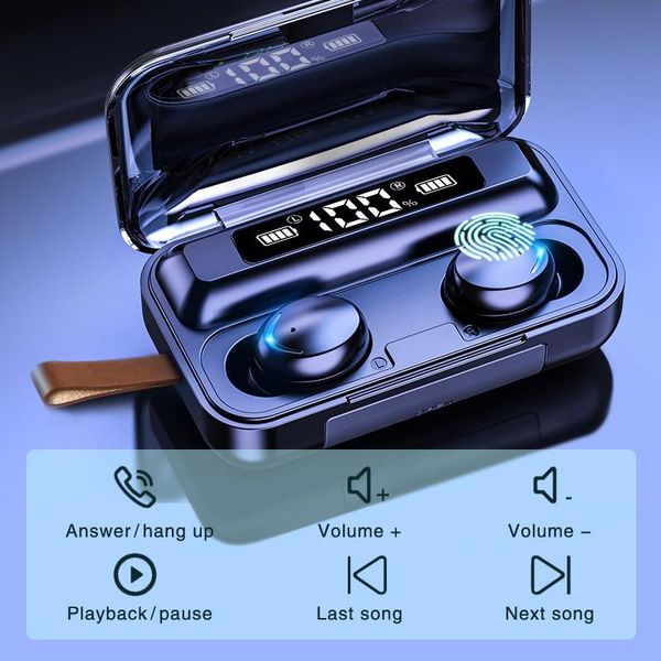 

водонепроницаемые bluetooth-беспроводные наушники с микрофоном спорт спорт bluetooth наушники наушники сенсорный контроль беспроводные гарни