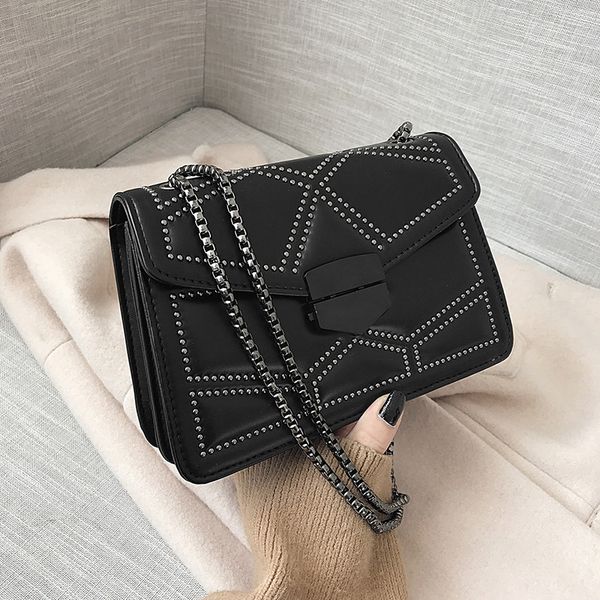 

small crossbody bags rivet chain for women shoulder messenger bag lady handbags