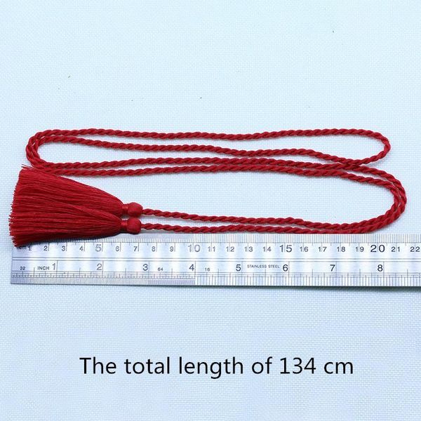 

3 15pcs 134cm polyester cotton long rope double end tassel fringe diy craft garment sewing accessories decor curtain fringe trim h wmtorg