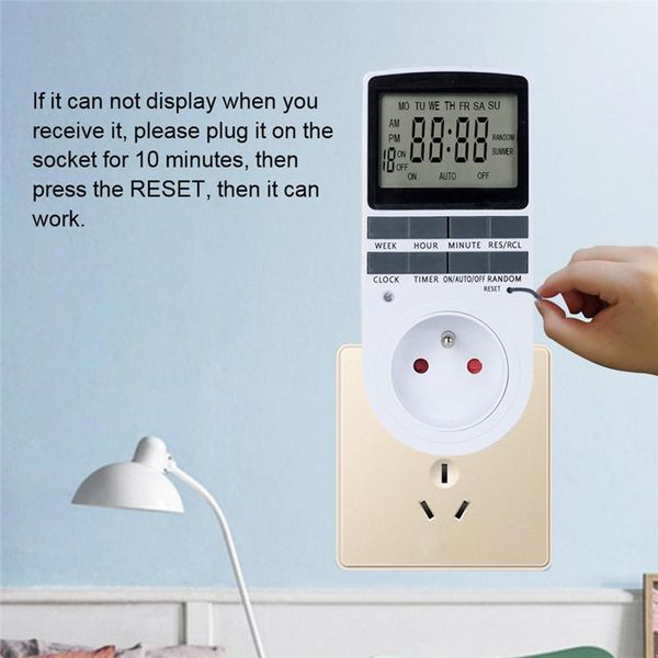 

2020 new power socket timer switch time clock digital socket timer weekly programmable plug socket timer