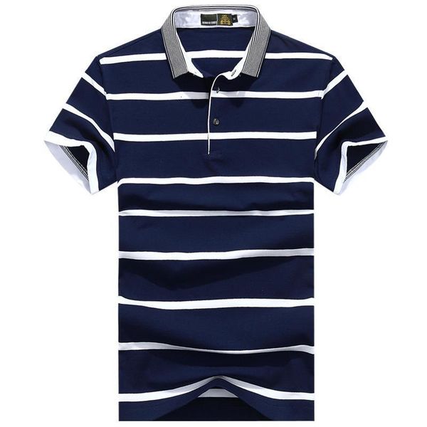 

brand striped polos рубашка мужчины 2021 летние топеры повседневный хлопок camisa polo masculina plus размер m-3xl polo hombre, White;black