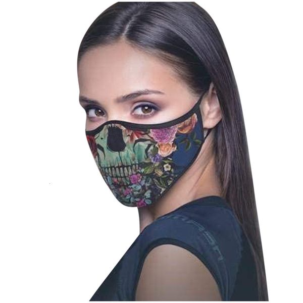 

print for women washable cloth skull masks reusable protective mask faceshield face covering