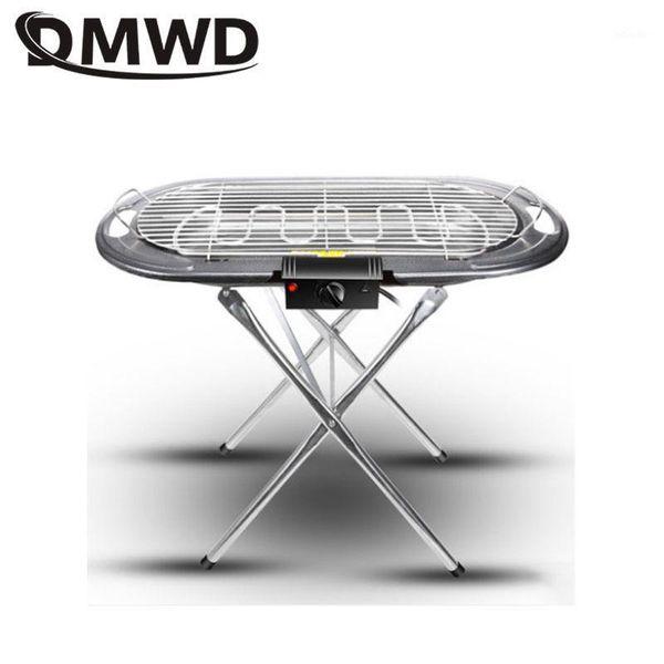 

camp kitchen dmwd 2 in 1 charcoal/electric grill barbecue oven 220v household smokeless bbq tool for party 2000w fast baking1