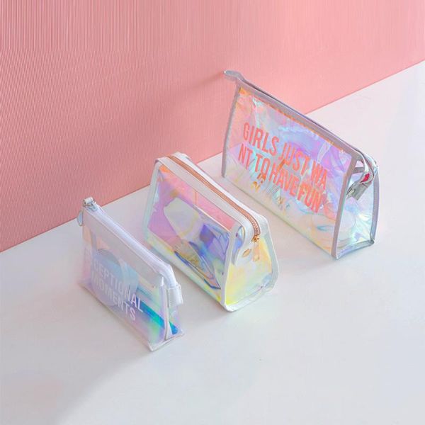 

лазерная deisgn прозрачная дорожная сумка прозрачная косметическая сумка женские жели сумка портативный макияж макияж