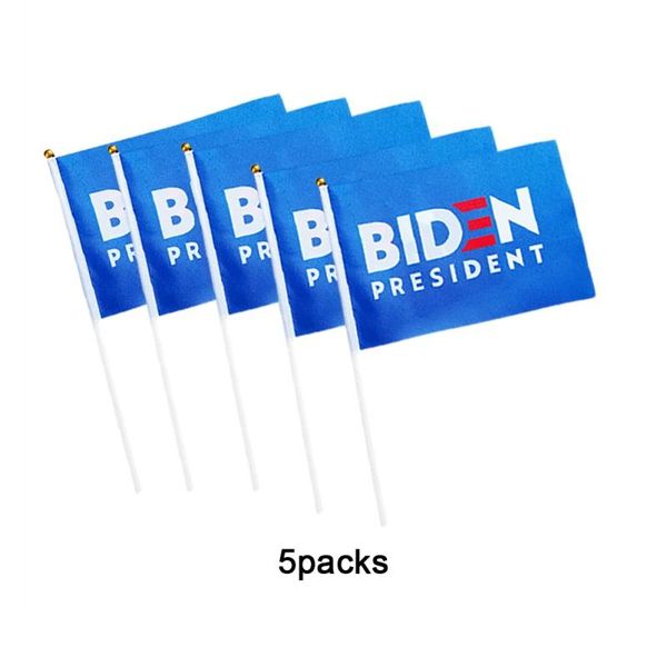 

5pcs hand held joe biden flag for 2020 united states president waving banner garden outdoor yard flag decoration wmtgtf bdesybag
