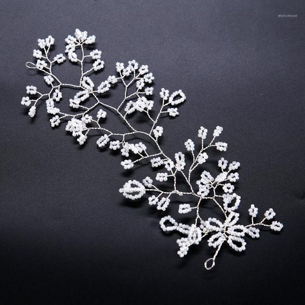 

women elegant flexible crystal flower handmade bridal headband headpiece floral hairbands bride wedding hair accessories bh1, Golden;silver