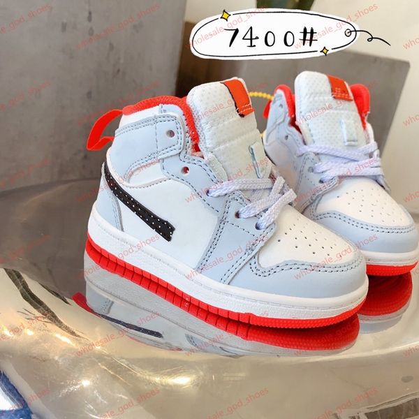 

2020 kids basketball shoes preschool signed high youth chicago new born baby infant toddler trainers small designer boys girls sneaker, Black;red