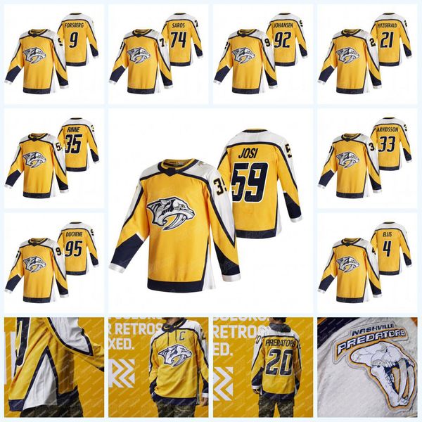 

nashville predators 2021 reverse retro jersey roman josi matt duchene ryan ellis filip forsberg ryan johansen pekka rinne mikael granlund, Black;red