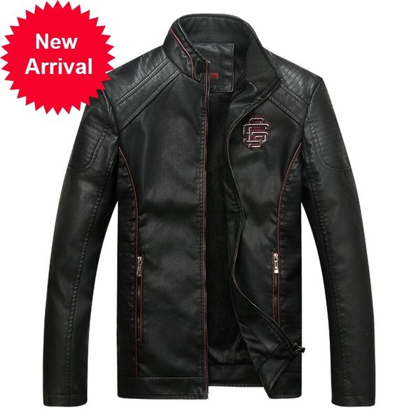 

leather 2021 jackets plus spring size winter men's classic jacket quality k125 nxdb, Black
