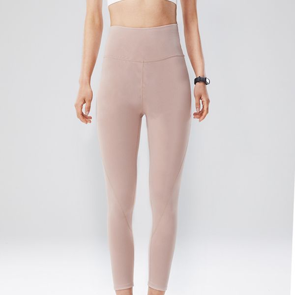 

2020 new solid color hip lifting nude super elastic show thin women's high waist tight yoga fitness exercise pants, Gray