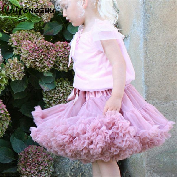

baby girls tutu skirt children ballerina pettiskirt kids miniskirt baby girl skirts princess tulle party dance skirts for girls y200704