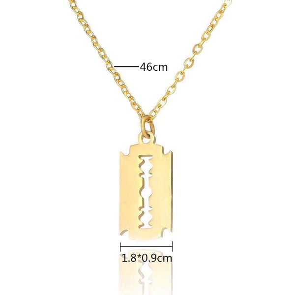 

pendant necklaces stainless steel 2021 blade trend women cute pendants woman accessories fashion necklace jewelry gold chain on the neck, Silver