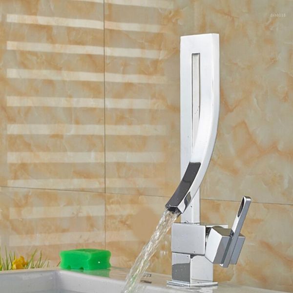 

modern stylish kitchen faucet and cold water unique bend deck moute mixer bathroom faucet torneiras para pia de banheiro1
