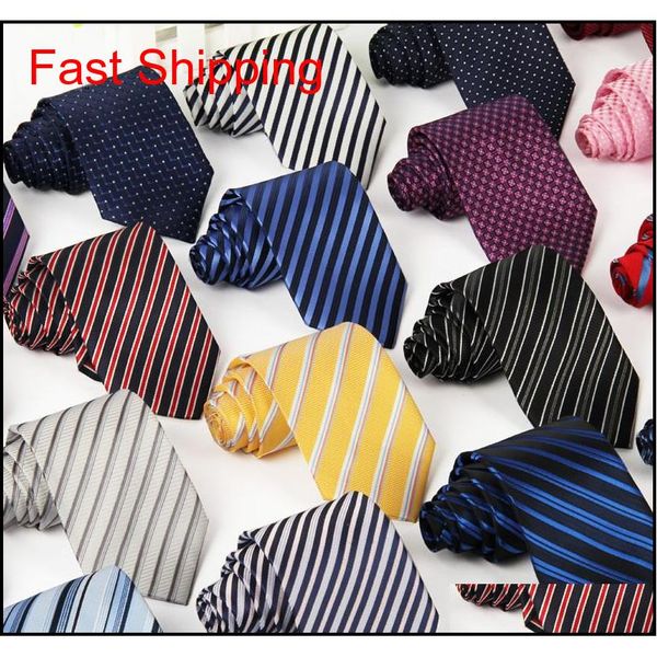 

gentlemen neckties fashion casual designer brand men formal business wedding party sloping graind ties shipping m6j9y, Blue;purple