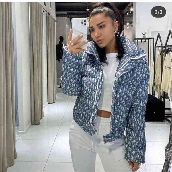 

classic design women down jacket high collar hoodie coat 98% white goose down high-end winter designer hooded bread jacket logo cd brand lon, Black