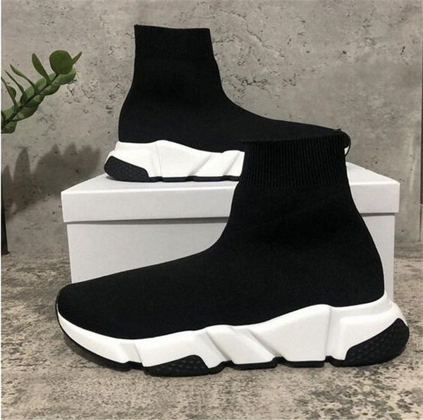 

2022 designer casual shoes boots women men khaki watermar leather lace up platform speed oversized speed sneakers size 36-45 with box b80j#, Black