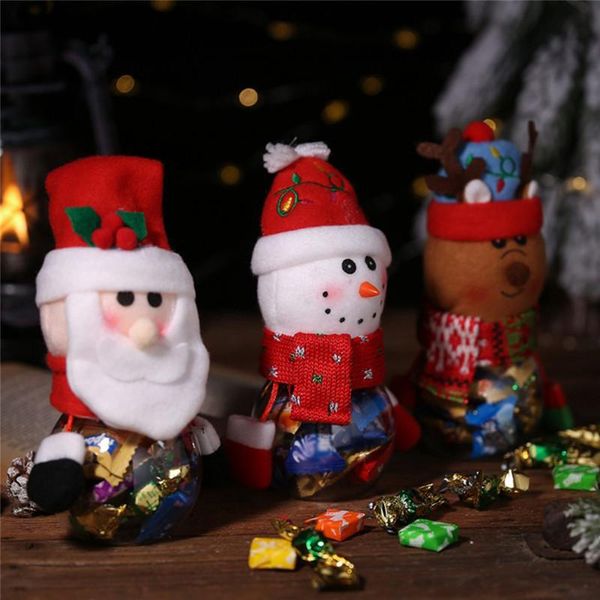 

christmas candy box candy jars sealed with cover kitchen storage bottles storage can decorations new year party gifts box@d