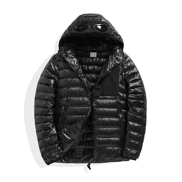

winter men's functional wind warm comfortable classic hooded down jacket, Black
