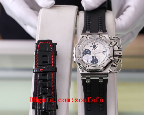 

2020 высококачественные королевские мужчины пилотные часы oak surviver offshore rainbow 44 мм наручные часы резиновые ремешки мужские часы d, Silver