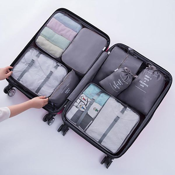 

storage bags 8pcs/set travel protable suitcase clothes shoes underwear bra bag women luggage organizer