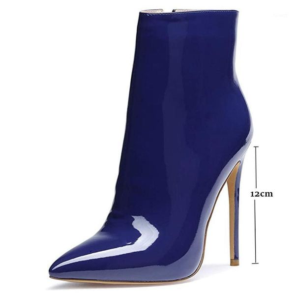 

lovirs women's ankle boots side zipper black pointed toe thin heels for women elegant women winter boots shoes plus size us5-151