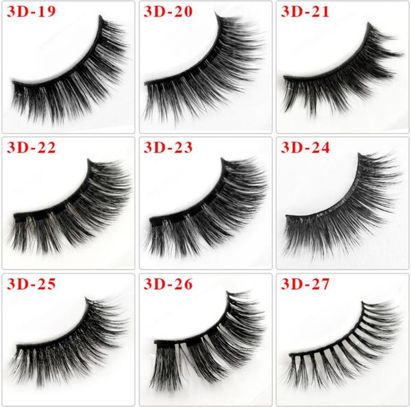 

100% 3d mink makeup thick cross false eyelashes eye lashes extension handmade nature eyelashes 36 styles round box packaging dhl