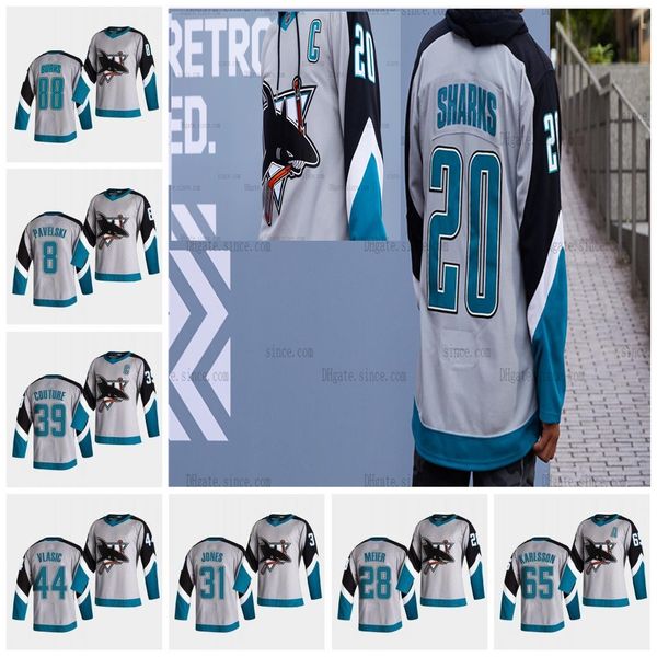 

customize brent burns san jose sharks 2020 reverse retro s-6xl jones erik karlsson heed evander kane patrick marleau logan couture jerseys, Black;red
