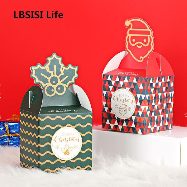 

lbsisi life 30 шт. 8.58.518см санта-клаус рождество с новым годом подарок конфеты выпечки пищевые закуски упаковочные принадлежности бумажны