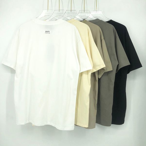 

spring summer europe usa backside mini reflective logo tee skateboard high street wear tshirt men women short sleeve casual t shirt, White;black