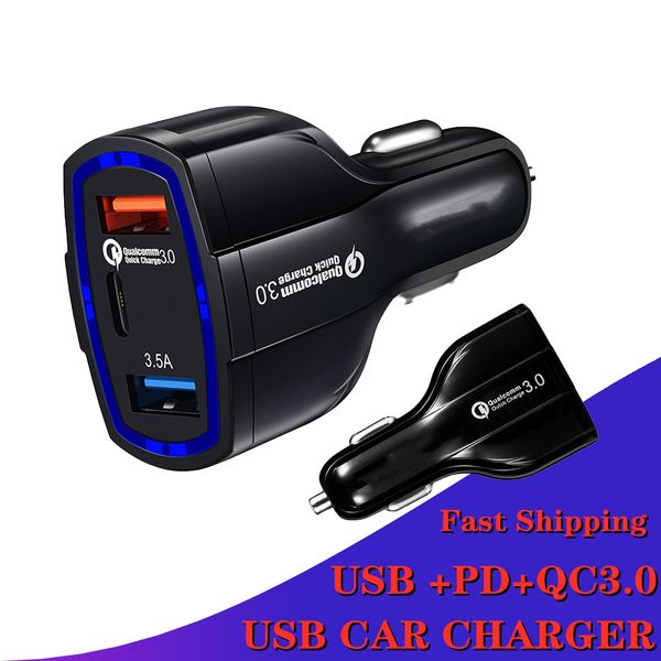 

dual usb автомобильное зарядное устройство 5 в 7а тип c pd port быстрая зарядка qc3.0 для iphone 12 11 универсальный быстрый адаптер для зар
