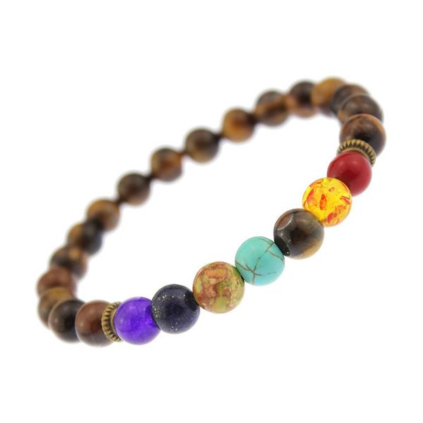 

colorful buddha bracelet lapis lazuli natural stone lava beads charm elasticity matte tiger eye men and women bracelets pulsera wmtfge