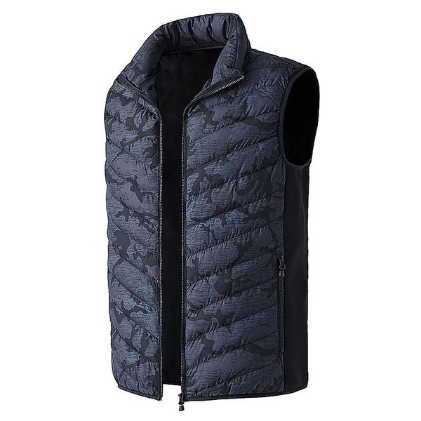 

outdoor t-shirts men electric heated vest heating waistcoat padded thermal winter warm jackets usb heaters, Gray;blue