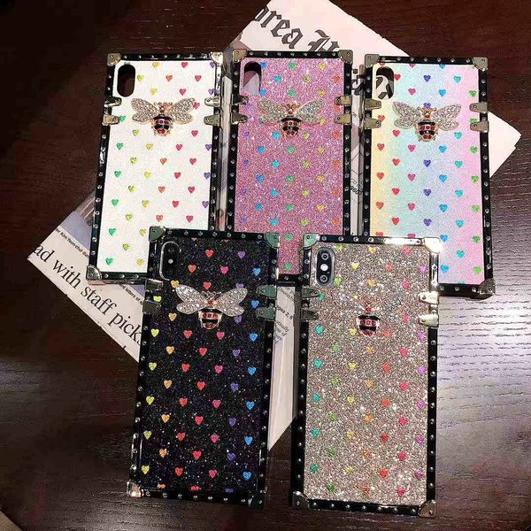 

for iphone 11 12 pro max xs xr x 7 8 plus cases luxury designer women defender glitter love fashion diamomd phone case