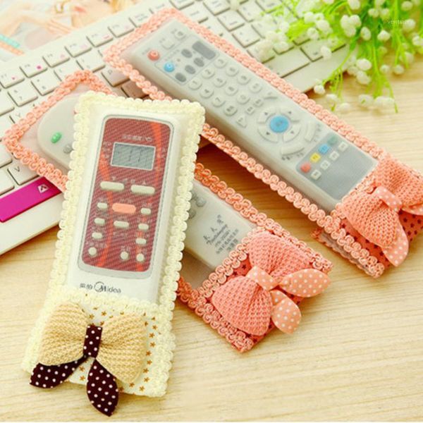 

storage bags y132 bowknot 3size tv remote control case air condition cover textile protective bag protector1