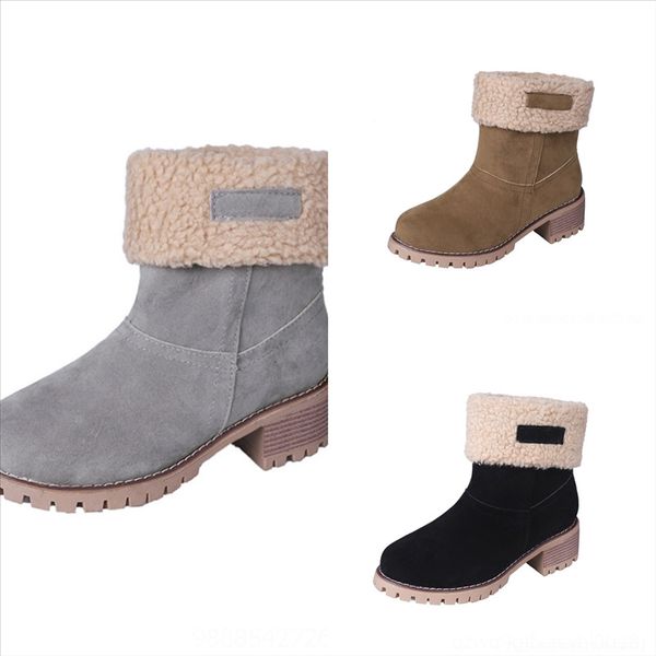 

axl the new comfortable zipper kid snow boot bow style toe of square riding fashion casual black stretch foot heels thick high boots