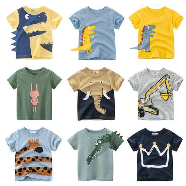 

children's t-shirt children for boys a boy girls kids kid's shirts child baby toddler cotton cartoon tee clothing short g1224, Blue