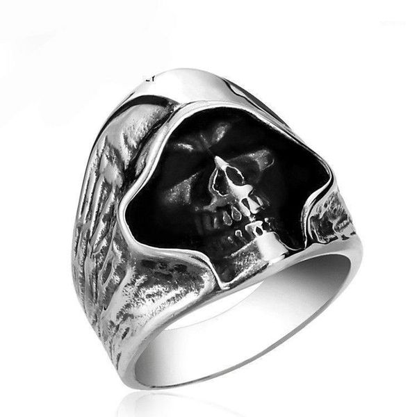 

316l stainless steel big skull zombie skeleton ring unique punk men cool jewelry mens vintage fashion ring jewelry1, Slivery;golden