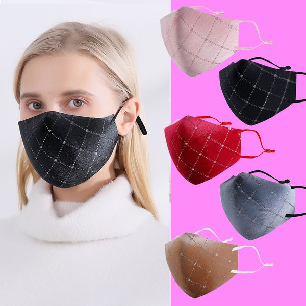 

2021 new shine face mask dustproof fog masks designer cotton masks for men and women warm facemask for boys girls independent packing