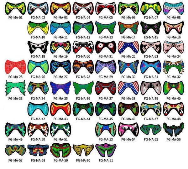 

flash 61 led music styles el with sound active for dancing riding skating party voice control mask p
