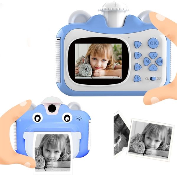 Pickwoo garoto brinquedo mini câmera fofa digital para crianças bebê brinquedos infantis foto instantim impressão câmera presente de aniversário para meninas meninos lj200907