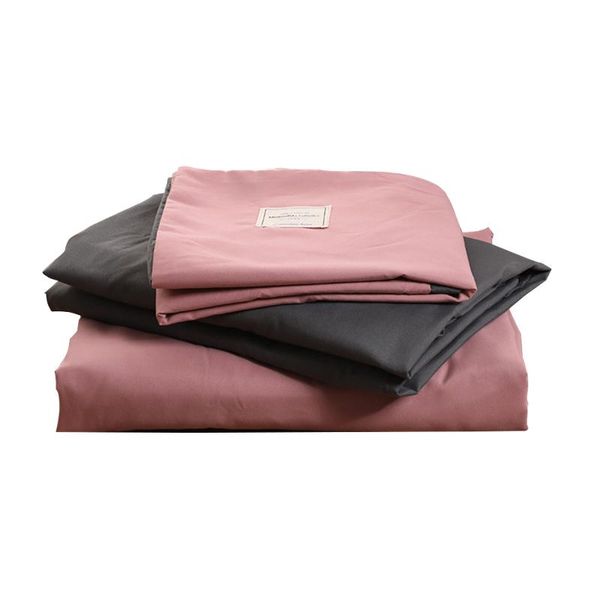 

4pcs bed sheet pillowcases home textile double colors polyester warm bedding comfortable bedclothes duvet cover set modern