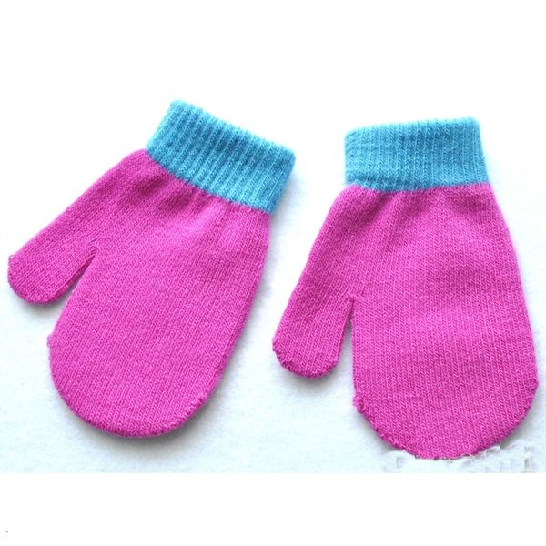 

winter mittens 1-4 warm years kids old children knitted gloves
