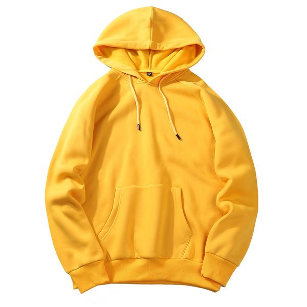 

ebaihui 2021 new autumn warm fleece hoodies men sweatshirts fashion solid color hip hop streetwear hoody man's clothing hoodie size xxl, Black