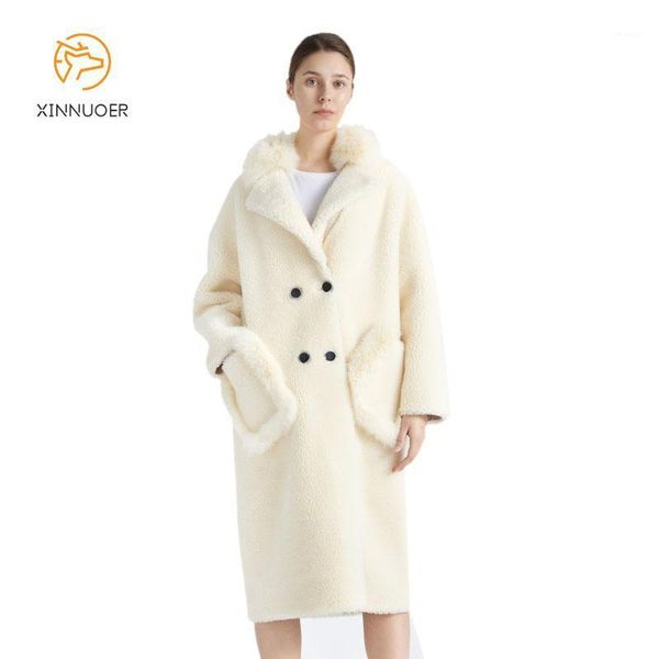 

natural fur collar with artificial composite wool for winter warmth and classic and fashionable ladies coat1, Black