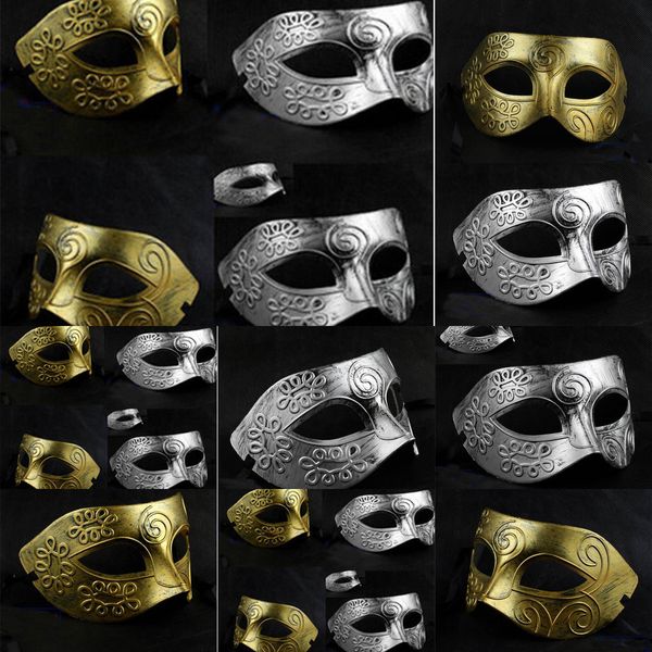 

masquerade 150pcs greco-roman gladiator 2015 retro masks men's vintage golden/silver silver carn 2a2a