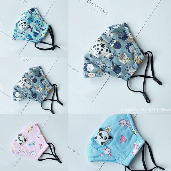 

unc3cu factory price kid panda tiger breathing respirator with 2 filters cross-border special pm2.5 masks mascarilla cotton mas1 n