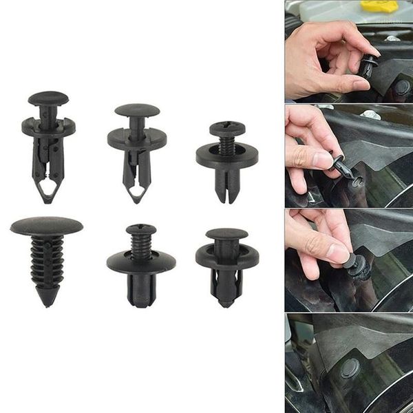 

190 pcs car plastic trim door panel retainer clips rivet fastener mud screw1