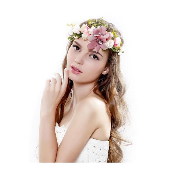 

wedding bride flower wreath headdress jewelry kid party floral garlands bridesmaid headband pgraphy jewelry hair acc jllphg